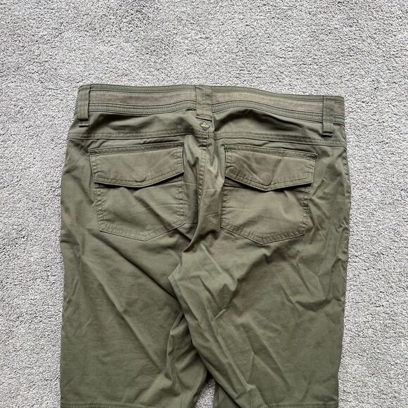 Prana Pants Women 8 Olive Green Essex Straight Outdoor Hiking Casual Mid Rise - Picture 5 of 7
